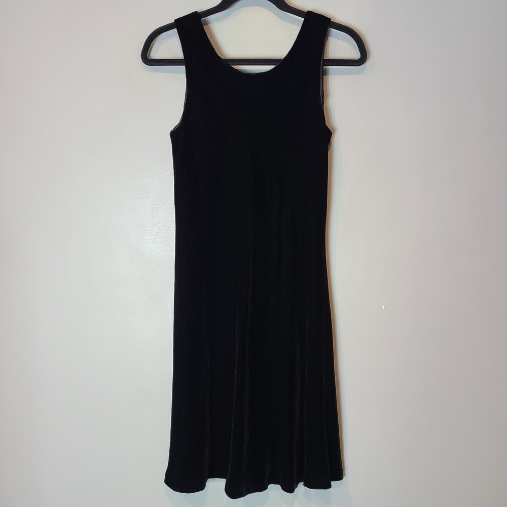 Vintage 90s Silk Velvet Dress Grunge Women Sz S Black LBD Wedding The Limited